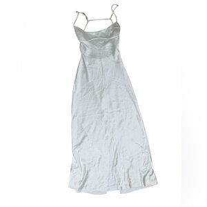 ZARA Elegant White Satin Dress